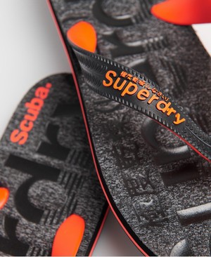 Superdry Scuba Grit Férfi Papucs Fekete | LNPQO7861